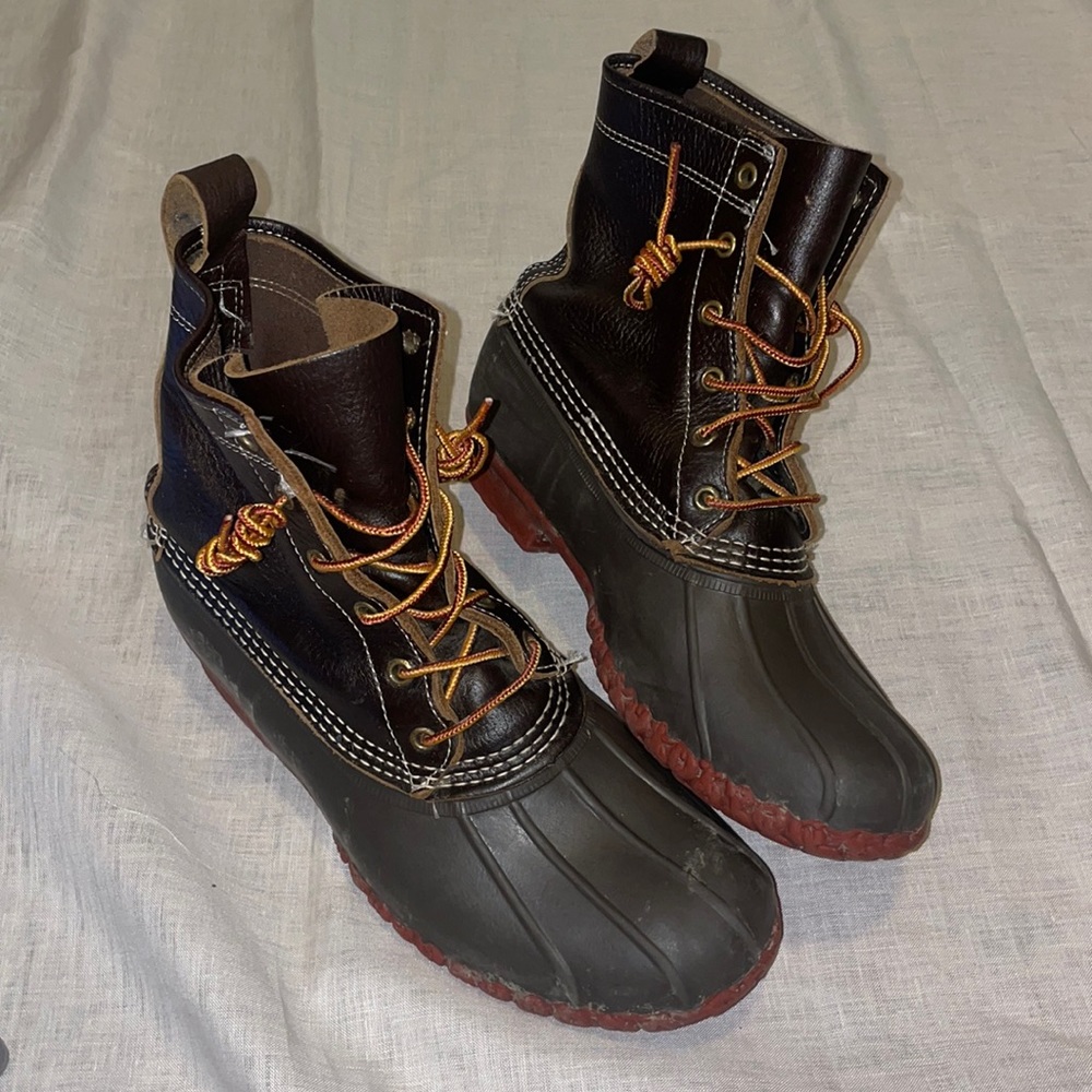 L.L Bean Mens Dark Brown Leather Boots